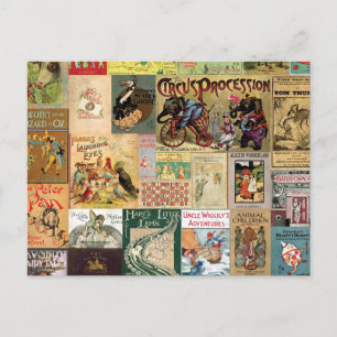 Umschlagpapier - Kinderbücher Postkarte