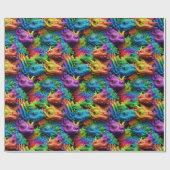 Umschlagpapier - Kleine Stolze Drachen 1 Geschenkpapier (Flach)