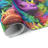 Umschlagpapier - Kleine Stolze Drachen 1 Geschenkpapier (Rolleneckpunkt)