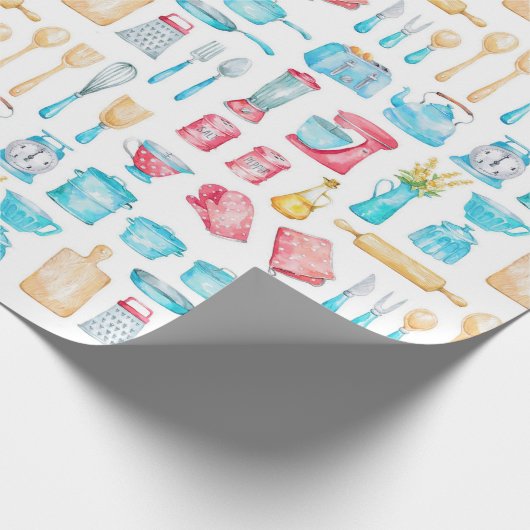 Umschlagpapier - Küchenutensilien Geschenkpapier (Ecke)