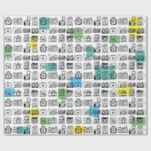 Umschlagpapier - "Lächeln" durch die Jahre Geschenkpapier (Flach)