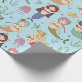Umschlagpapier - Lasst uns Mermaids sein Geschenkpapier (Ecke)