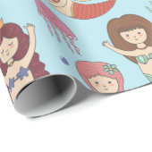 Umschlagpapier - Lasst uns Mermaids sein Geschenkpapier (Rolleneckpunkt)