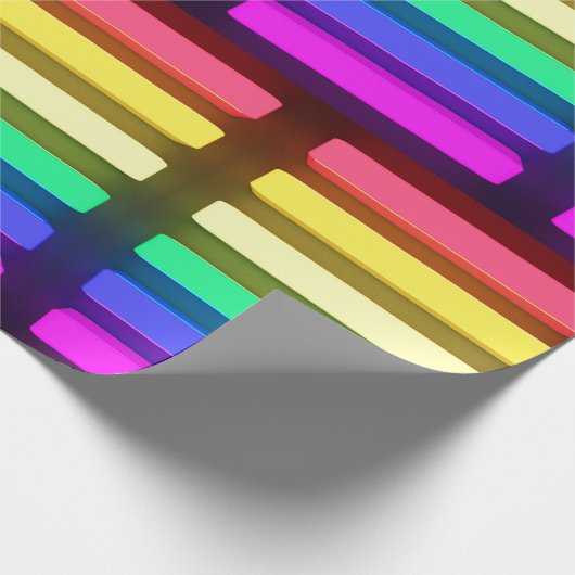 Umschlagpapier - LGBT Neonbeleuchtung - Design 2 Geschenkpapier (Ecke)