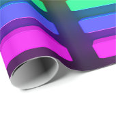 Umschlagpapier - LGBT Neonbeleuchtung - Design 2 Geschenkpapier (Rolleneckpunkt)