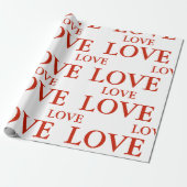 Umschlagpapier - LIEBE Geschenkpapier (Ungerollt)