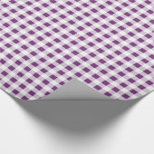 Umschlagpapier, Lila Gingham Geschenkpapier (Ecke)