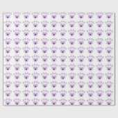 Umschlagpapier - Lila Paw-Drucke Geschenkpapier (Flach)