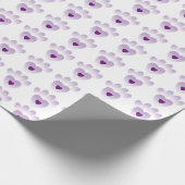 Umschlagpapier - Lila Paw-Drucke Geschenkpapier (Ecke)