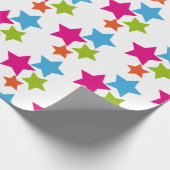 Umschlagpapier - Mehrfarbige Stars Geschenkpapier (Ecke)