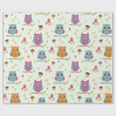 Umschlagpapier - Merry Owls Geschenkpapier (Flach)