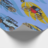 Umschlagpapier mit antiken Autos (GRAND VATER) Geschenkpapier (Ecke)