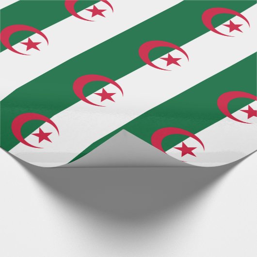 Umschlagpapier mit der Flagge Algeriens Geschenkpapier (Ecke)
