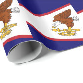 Umschlagpapier mit der Flagge Amerikanisch-Samoas Geschenkpapier (Rolleneckpunkt)