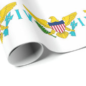 Umschlagpapier mit der Flagge der Jungfrauen Geschenkpapier (Rolleneckpunkt)