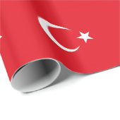 Umschlagpapier mit der Flagge der Türkei Geschenkpapier (Rolleneckpunkt)