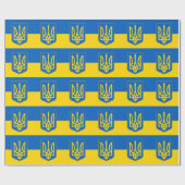 Umschlagpapier mit der Flagge der Ukraine Geschenkpapier (Flach)