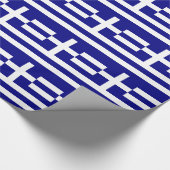 Umschlagpapier mit der Flagge Griechenlands Geschenkpapier (Ecke)