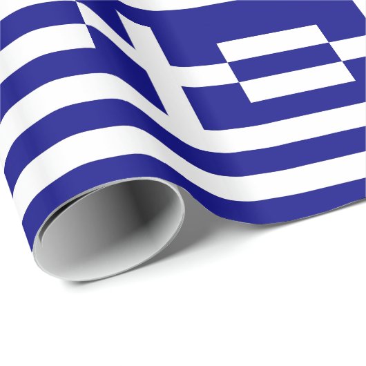 Umschlagpapier mit der Flagge Griechenlands Geschenkpapier (Rolleneckpunkt)
