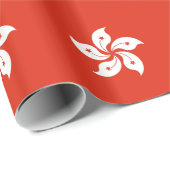 Umschlagpapier mit der Flagge Hongkongs Geschenkpapier (Rolleneckpunkt)