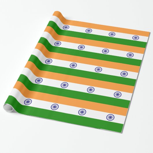 Umschlagpapier mit der Flagge Indiens Geschenkpapier (Ungerollt)