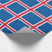 Umschlagpapier mit der Flagge Islands Geschenkpapier (Ecke)