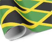 Umschlagpapier mit der Flagge Jamaikas Geschenkpapier (Rolleneckpunkt)