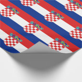 Umschlagpapier mit der Flagge Kroatiens Geschenkpapier (Ecke)