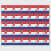 Umschlagpapier mit der Flagge Kroatiens Geschenkpapier (Flach)