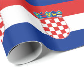 Umschlagpapier mit der Flagge Kroatiens Geschenkpapier (Rolleneckpunkt)