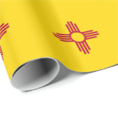 Umschlagpapier mit der Flagge New Mexico Geschenkpapier (Rolleneckpunkt)