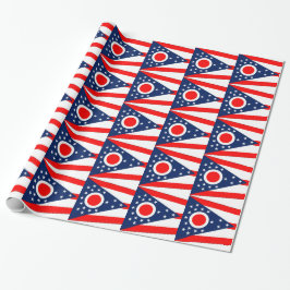 Umschlagpapier mit der Flagge Ohio Geschenkpapier