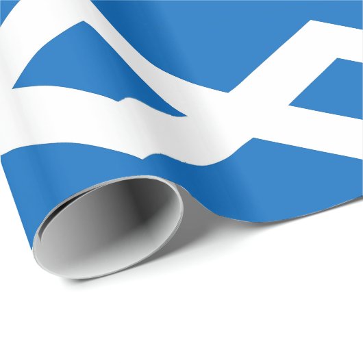 Umschlagpapier mit der Flagge Schottlands, Vereini Geschenkpapier (Rolleneckpunkt)