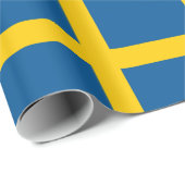 Umschlagpapier mit der Flagge Schwedens Geschenkpapier (Rolleneckpunkt)