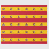 Umschlagpapier mit der Flagge Spaniens Geschenkpapier (Flach)