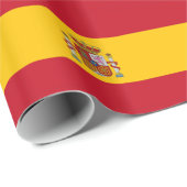 Umschlagpapier mit der Flagge Spaniens Geschenkpapier (Rolleneckpunkt)