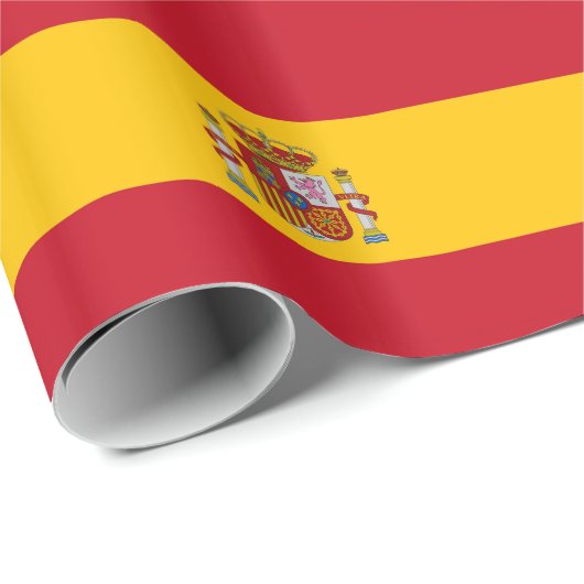 Umschlagpapier mit der Flagge Spaniens Geschenkpapier (Rolleneckpunkt)