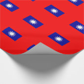 Umschlagpapier mit der Flagge Taiwans Geschenkpapier (Ecke)