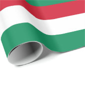 Umschlagpapier mit der Flagge Ungarns Geschenkpapier (Rolleneckpunkt)