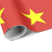 Umschlagpapier mit der Flagge Vietnams Geschenkpapier (Rolleneckpunkt)