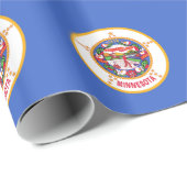 Umschlagpapier mit der Flagge von Minnesota Geschenkpapier (Rolleneckpunkt)