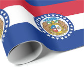 Umschlagpapier mit der Flagge von Missouri Geschenkpapier (Rolleneckpunkt)