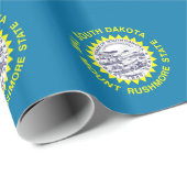 Umschlagpapier mit der Flagge von South Dakota Geschenkpapier (Rolleneckpunkt)