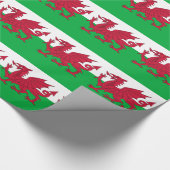 Umschlagpapier mit der Flagge von Wales, Vereinigt Geschenkpapier (Ecke)