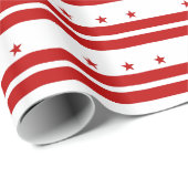 Umschlagpapier mit der Flagge von Washington DC Geschenkpapier (Rolleneckpunkt)