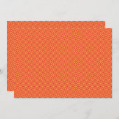 Umschlagpapier mit einem Muster in orangefarbenem, Dankeskarte (Vorne/Hinten)