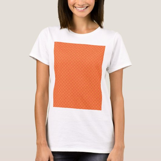 Umschlagpapier mit einem Muster in orangefarbenem, T-Shirt (Vorderseite)