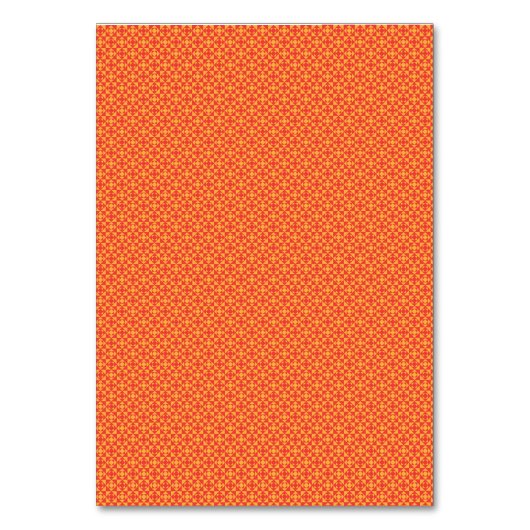 Umschlagpapier mit einem Muster in orangefarbenem, Tischnummer (Vorderseite)