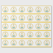 Umschlagpapier mit Flagge auf der Insel Rhode Geschenkpapier (Flach)