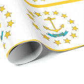 Umschlagpapier mit Flagge auf der Insel Rhode Geschenkpapier (Rolleneckpunkt)